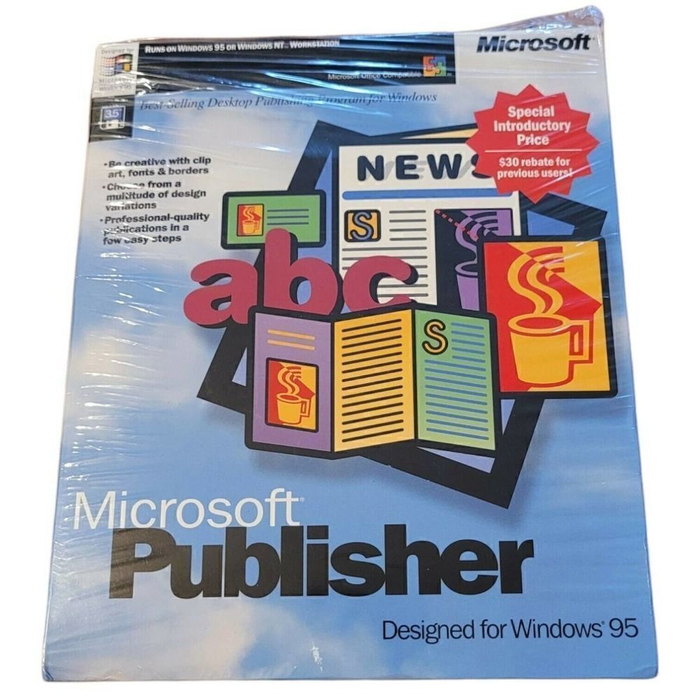 Microsoft Publisher for Windows 95 & Windows NT Workstation 3.0 Floppy Disk 3.5"